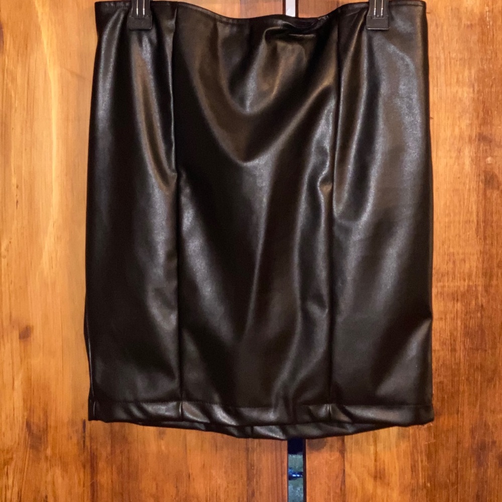 Faux Leather Mini Skirt